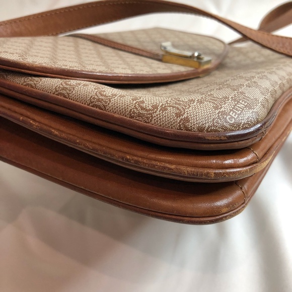 Celine Beige Macadam Crossbody Bag Sku#83973 - Picture 4 of 15